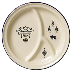 Gentlemen's Hardware Enamel Divided Plate, Cream